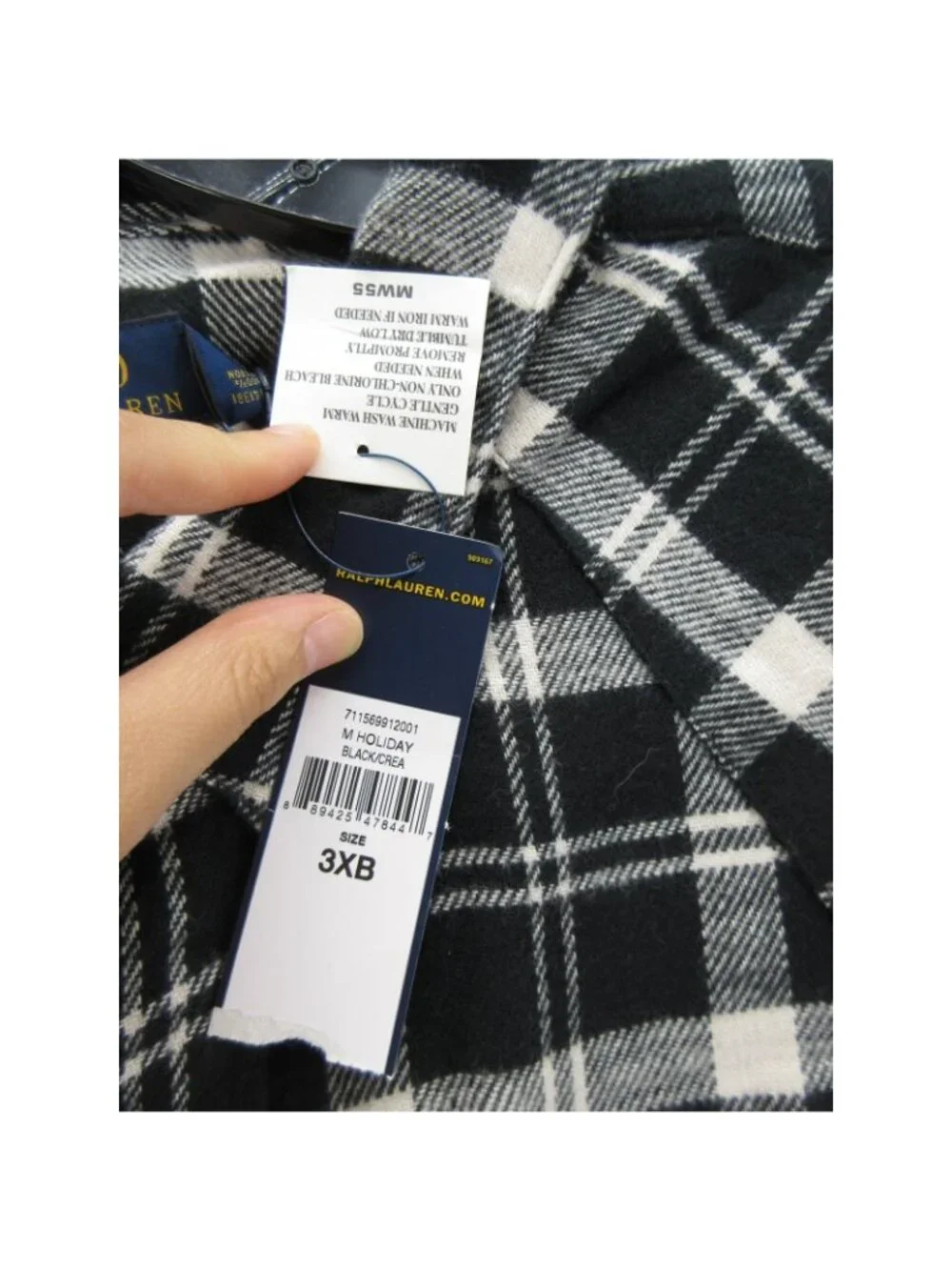 Polo Ralph Lauren Shirt 3XB Flannel Western Snap Plaid Flap Pockets